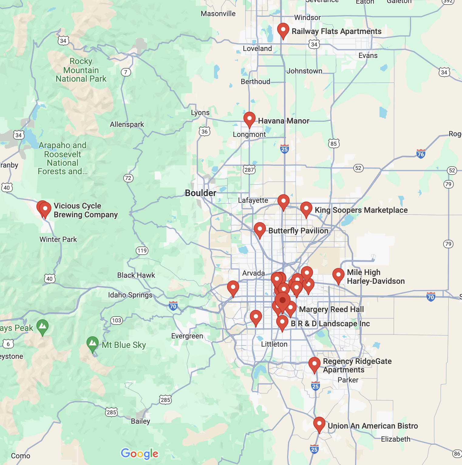 mural map tours  Denver Colorado