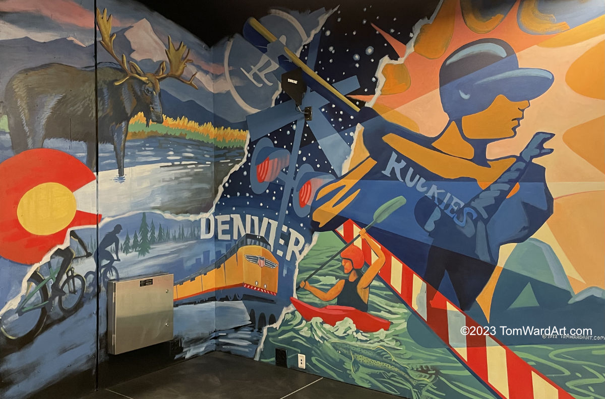 baseball mural painting Best mural artist near me in Denver Colorado